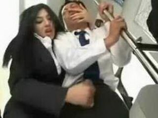 Japanese schoolgirl gives public handjob, fucking stranger in Tokyo